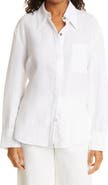 Vince Relaxed Fit Linen Button-Up Shirt