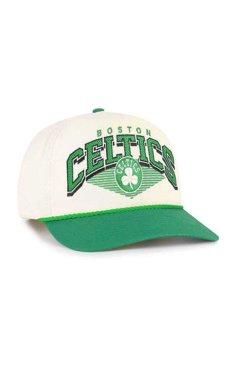 '47 Men's '47 Cream/Kelly Green Boston Celtics Pomona Two-Tone Rope Hitch Adjustable Hat, Alternate, color, 