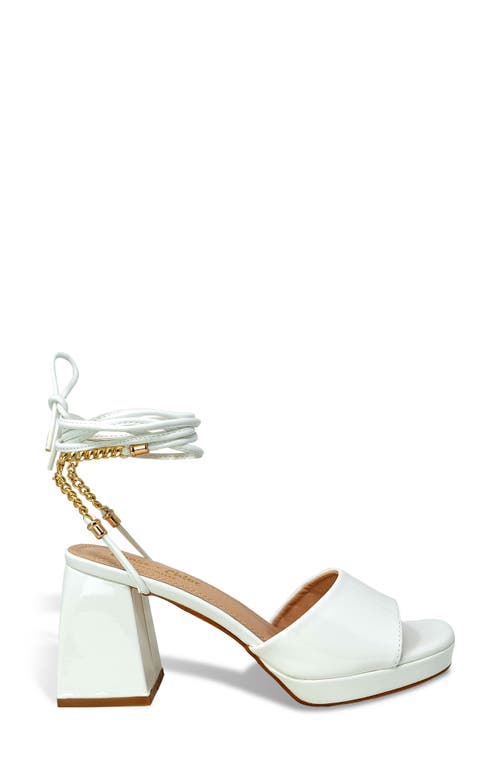 Chase & Chloe Chase And Chloe Zendaya Chain Ankle Wrap Platform Sandal