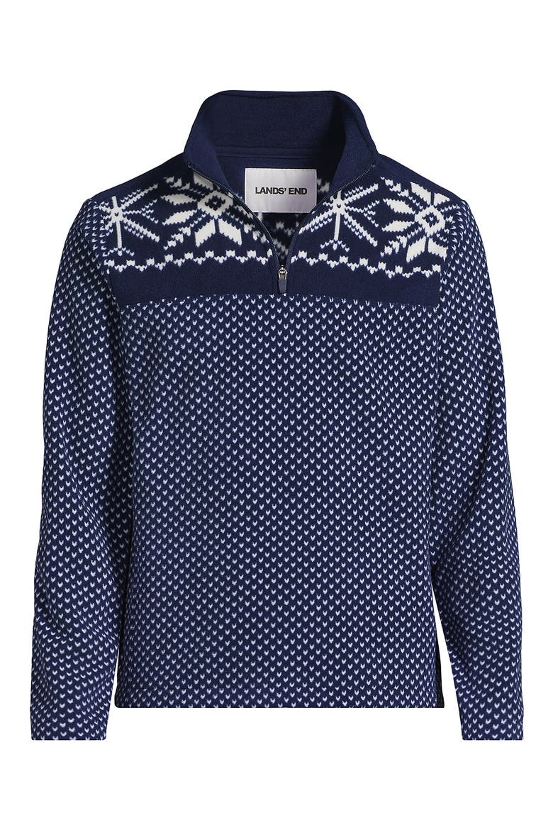 Anyweather Fleece Quarter Zip Pullover, Alternate, color, Deep Sea Birdseye/Fairisle