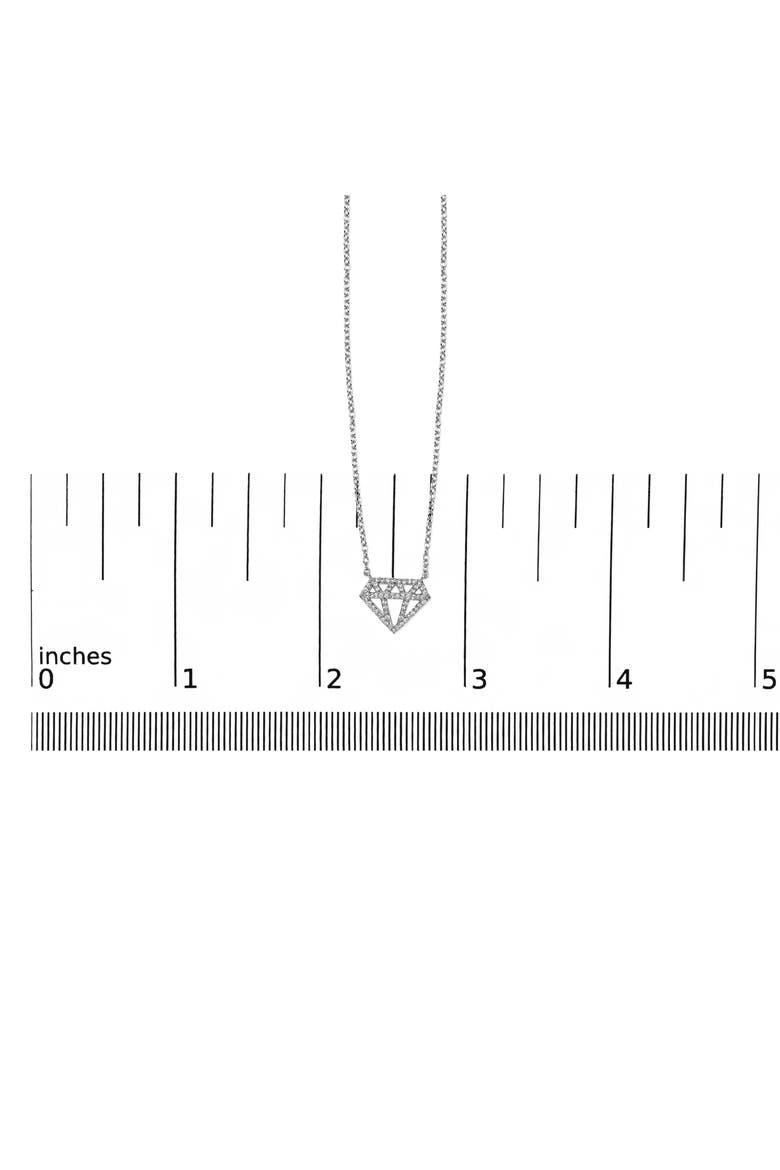 Sterling Silver 1/6 Cttw Diamond Shaped Diamond Pendant Necklace, Alternate, color, Silver