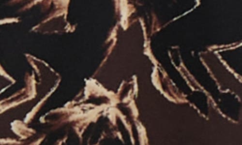 Jones New York Floral V-neck Jersey Top In Brown