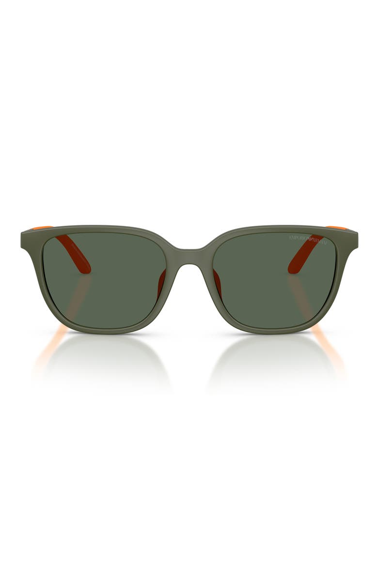 49mm Pillow Sunglasses, Main, color, MATTE GREEN / DARK GREEN
