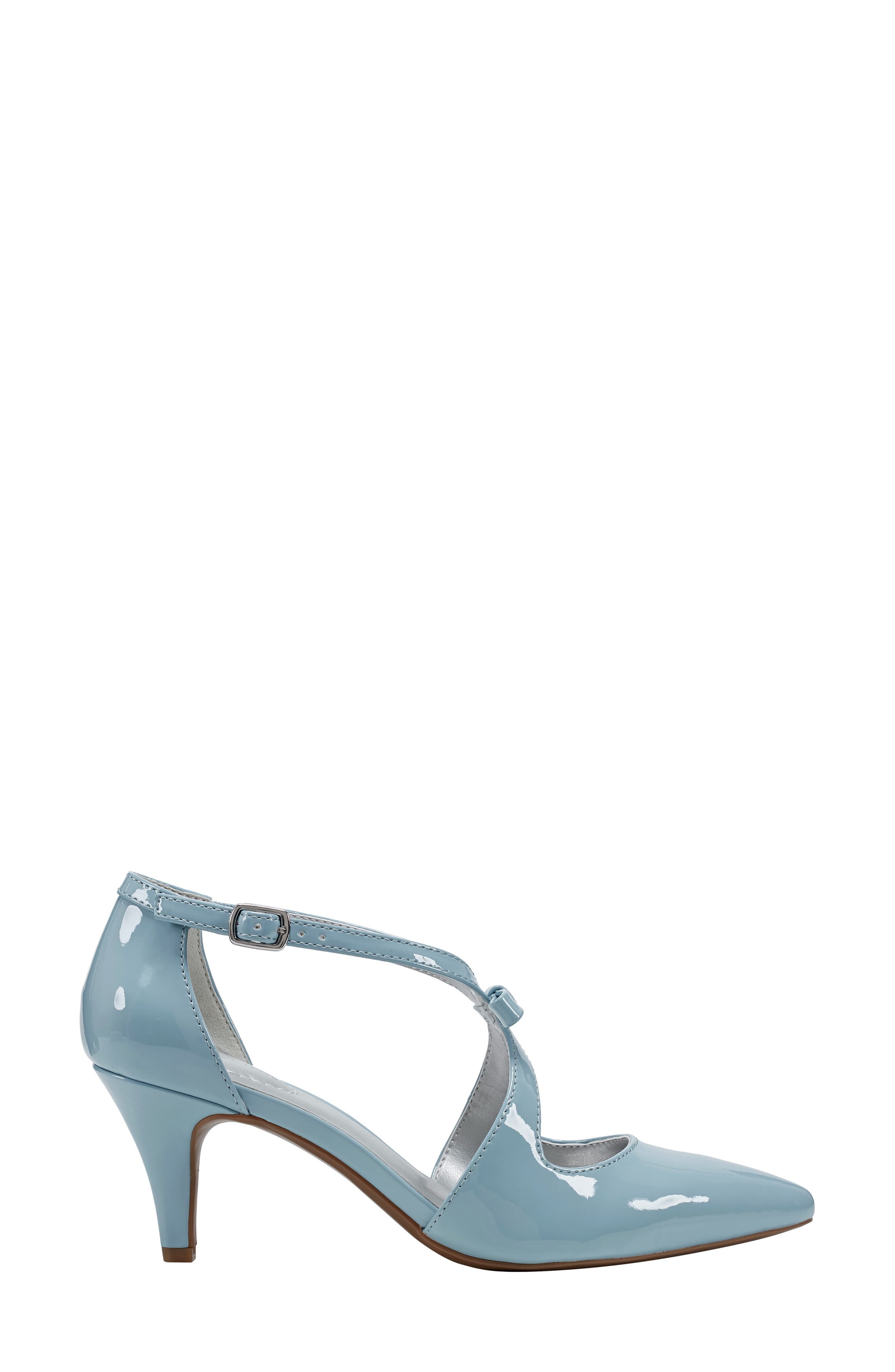 Zeffer Kitten Heel Pump, Alternate, color, LIGHT BLUE SHINY