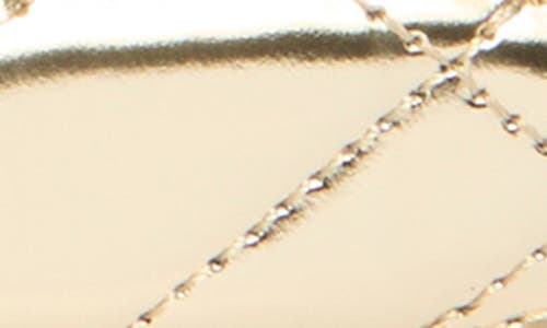 Kurt Geiger London Brixton Metallic Quilted Belt In Gold