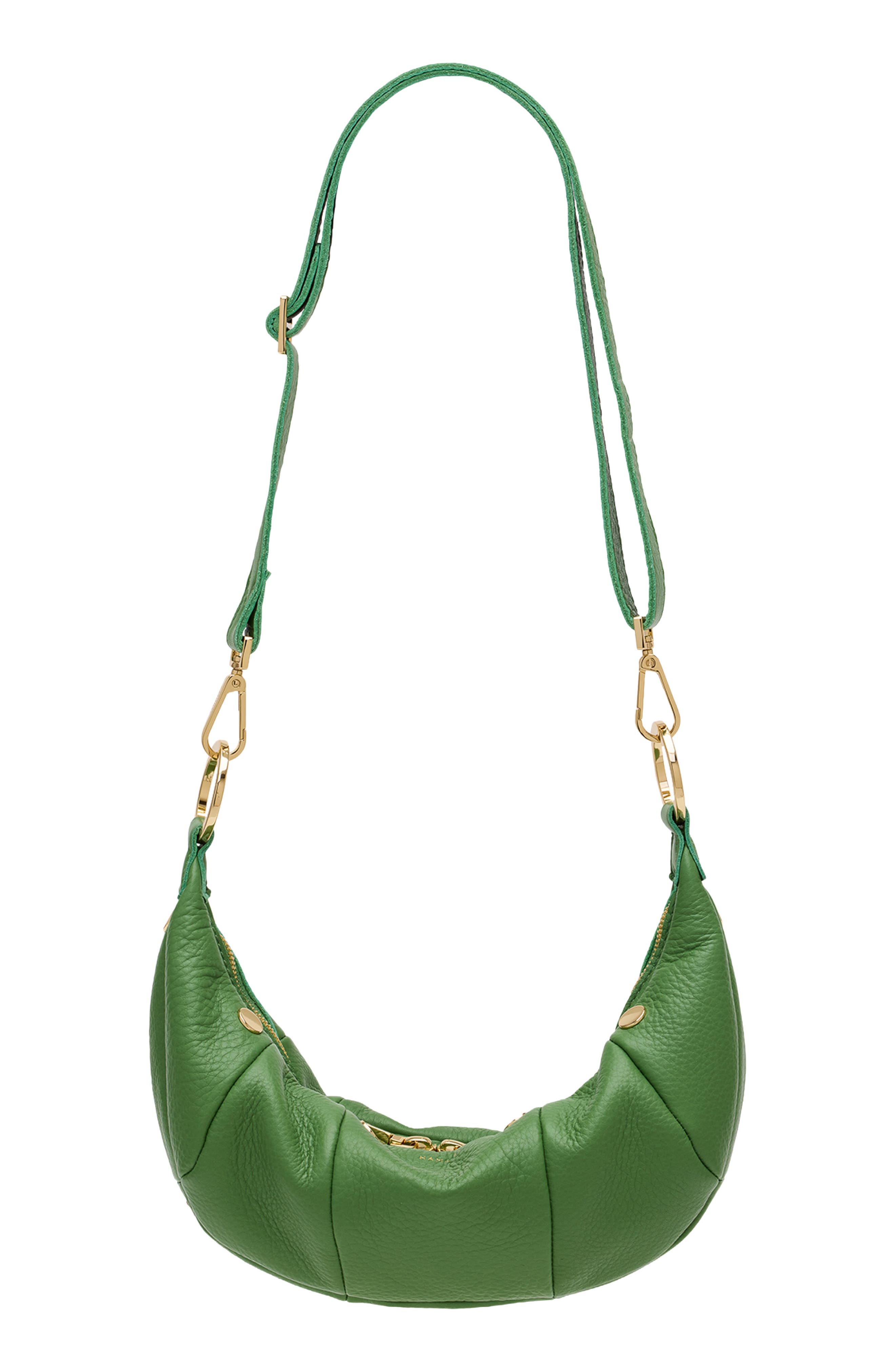 HAMMITT Small Erica Leather Shoulder Bag, Alternate, color, Calypso Pebble/ Gold
