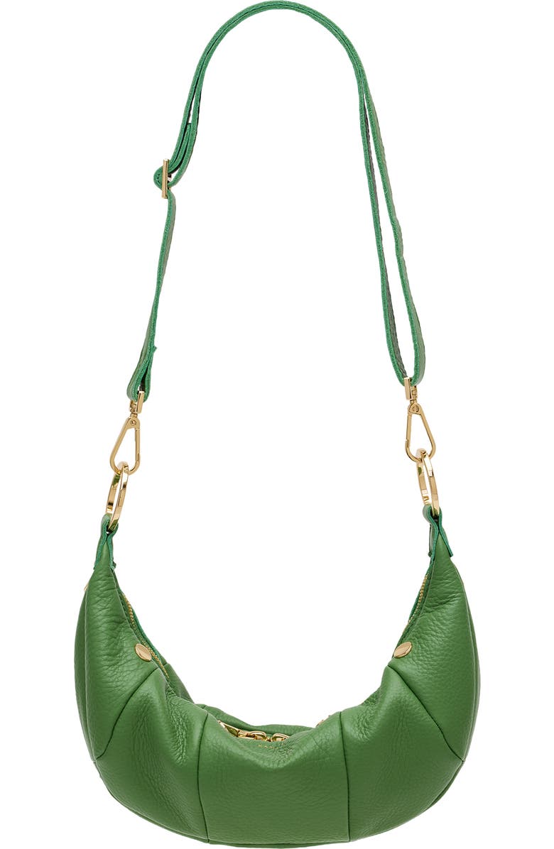 HAMMITT Small Erica Leather Shoulder Bag, Alternate, color, Calypso Pebble/ Gold