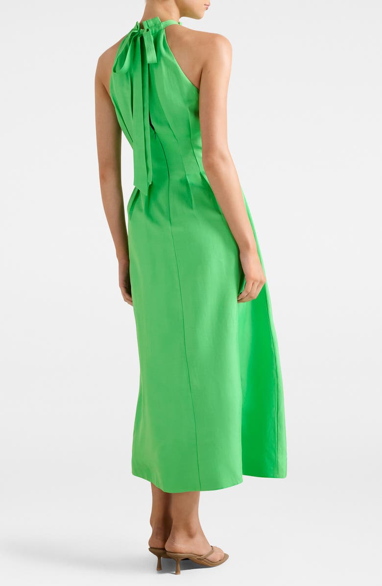 Ever New Miller Pleated Midi Dress, Alternate, color, Shamrock