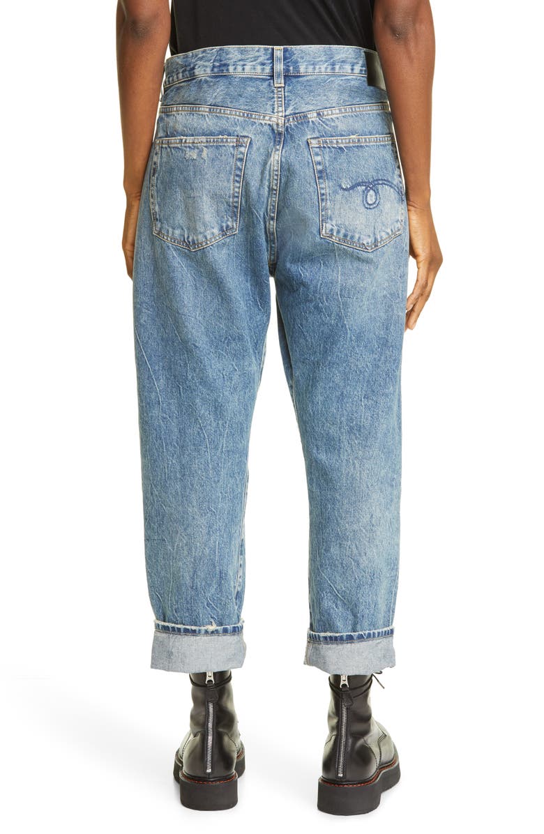 R13 Crossover Jeans, Alternate, color, Kelly