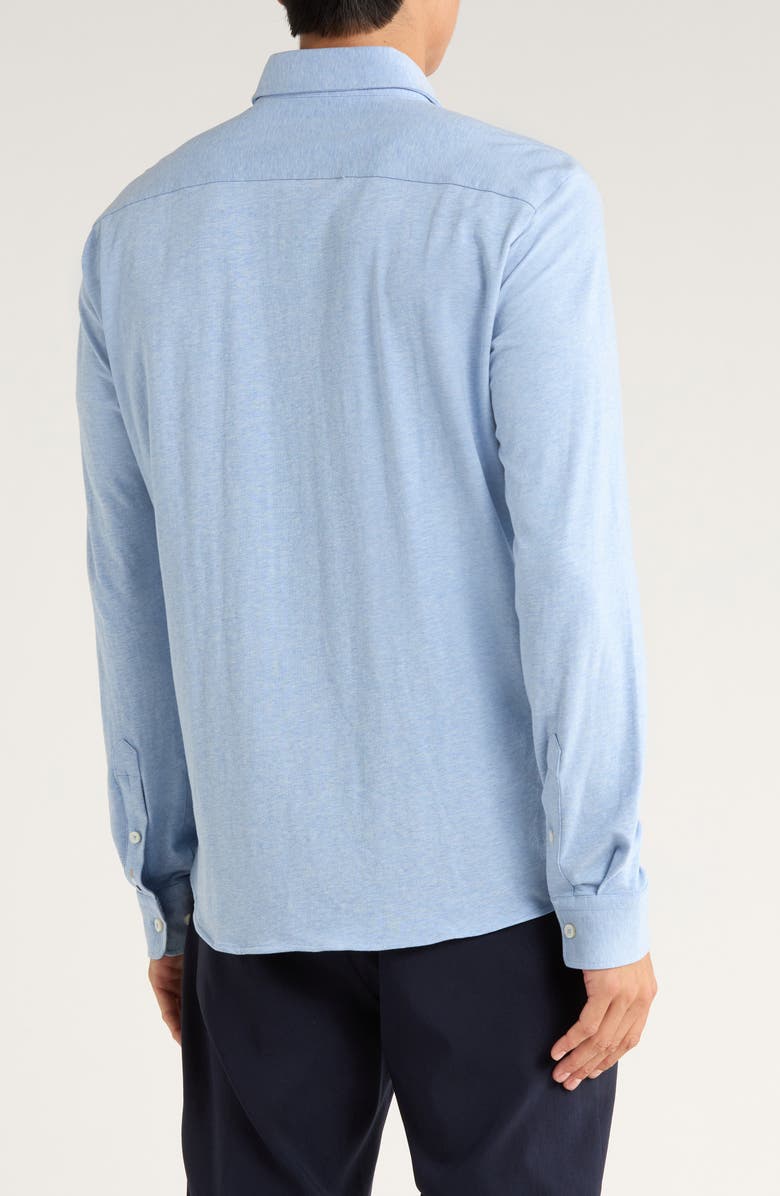 BOSS Roan Slim Fit Stretch Cotton Button-Up Shirt, Alternate, color, Light/ Pastel Blue