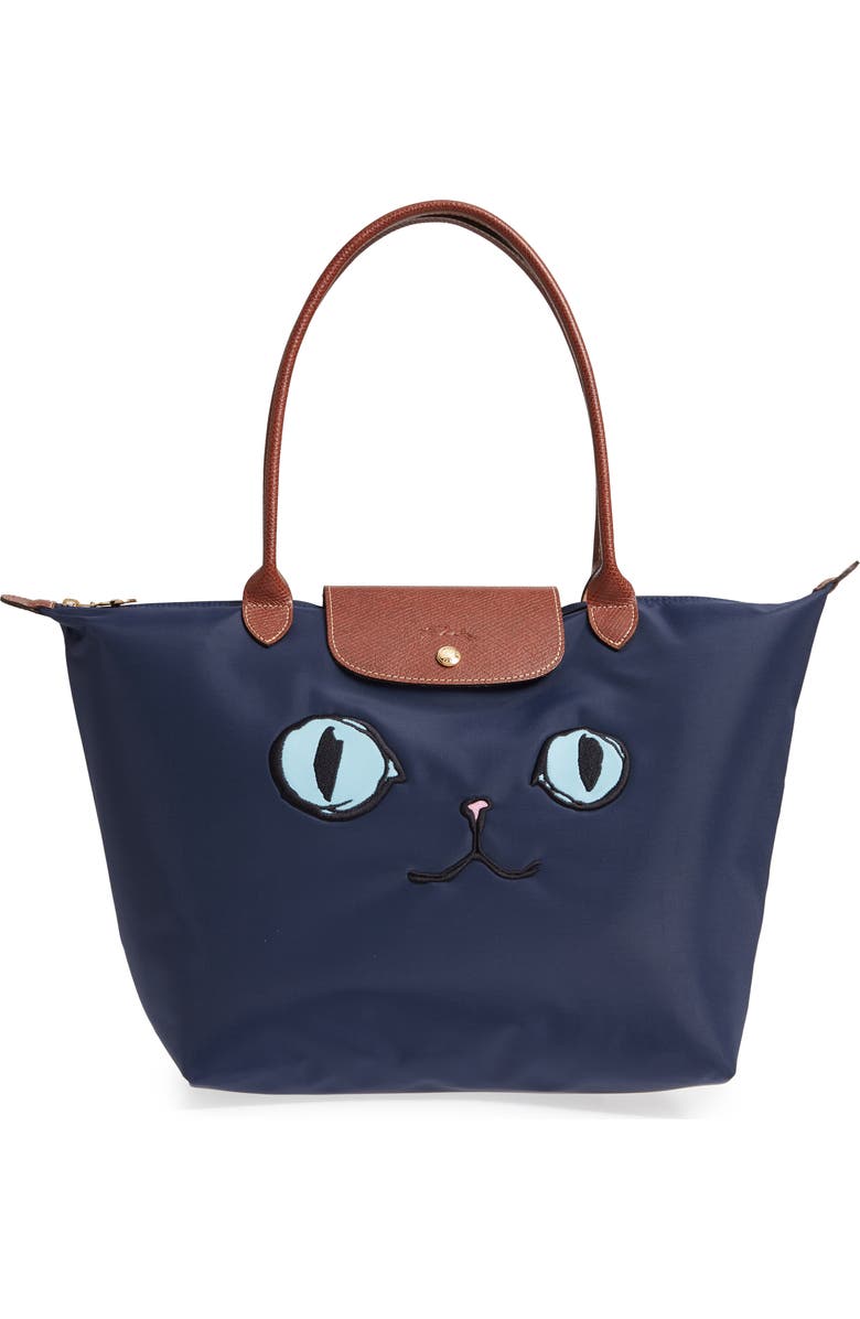 Longchamp 'Large Le Pliage Miaou' Tote, Main, color,