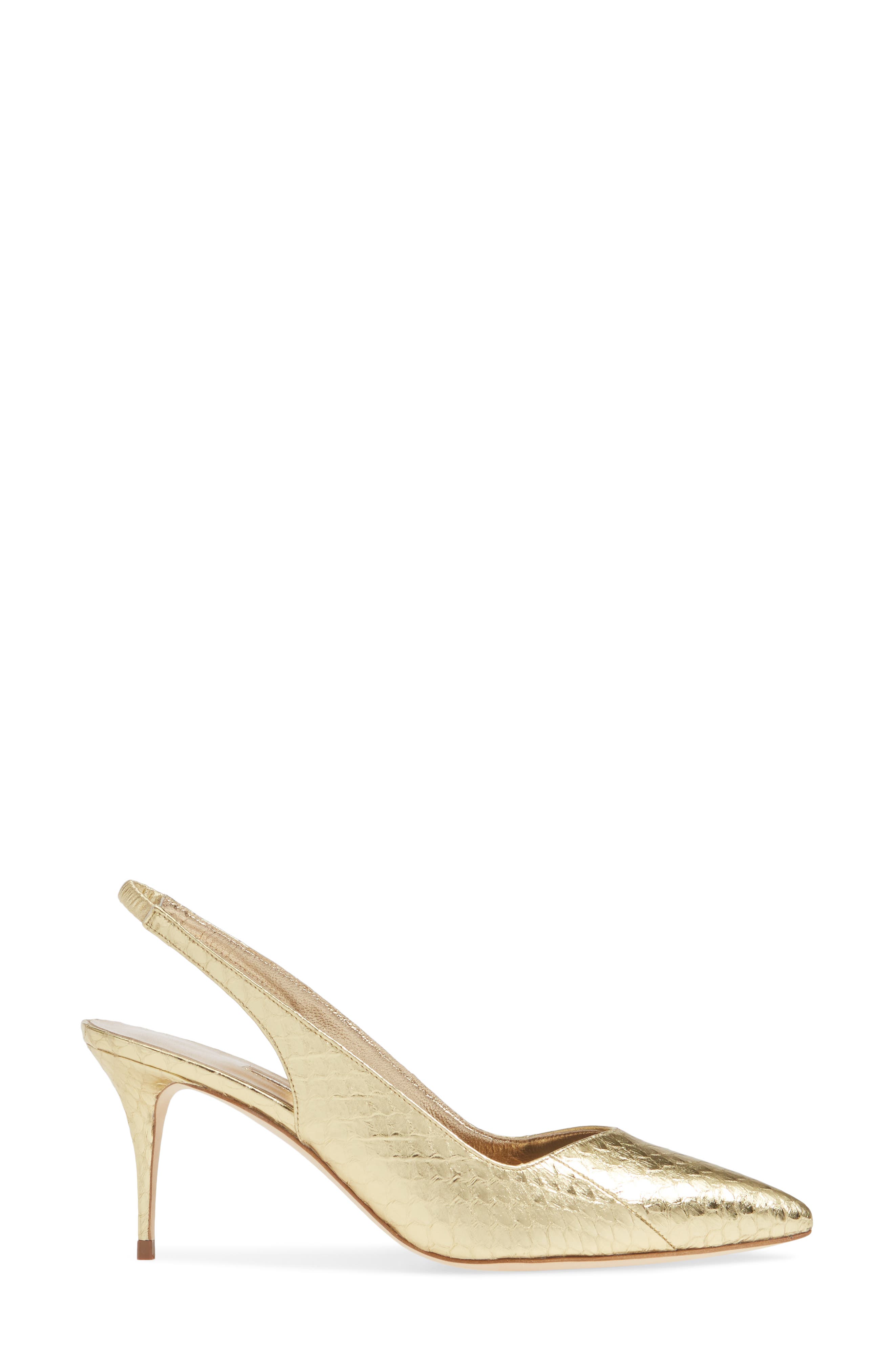 Manolo Blahnik Erisli Genuine Snakeskin Slingback Pump, Alternate, color, 