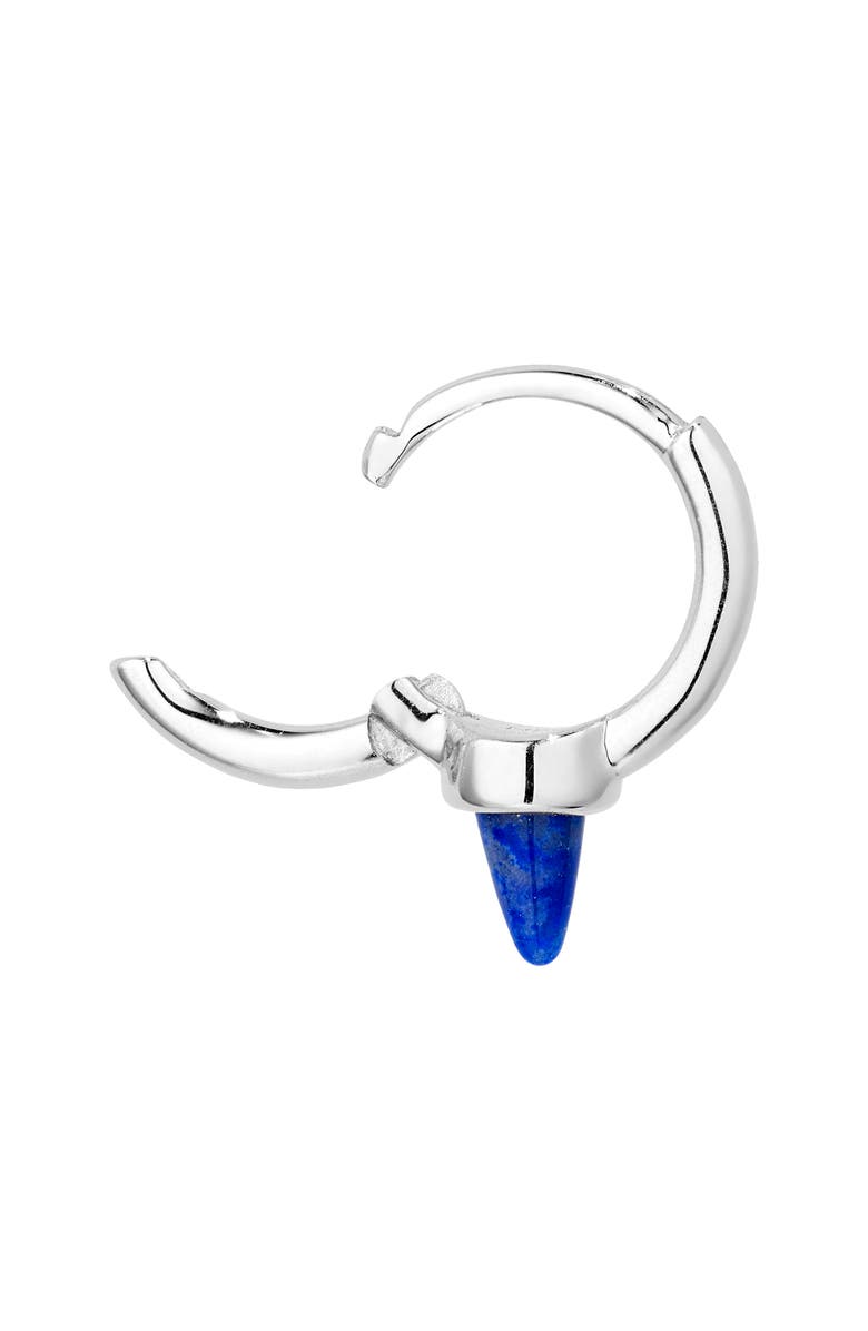 MARIA TASH Single Short Lapis Spike Hoop Earring, Alternate, color, White