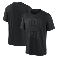 FANATICS Men's Fanatics Black Detroit Lions Black Out Heavyweight T-Shirt
