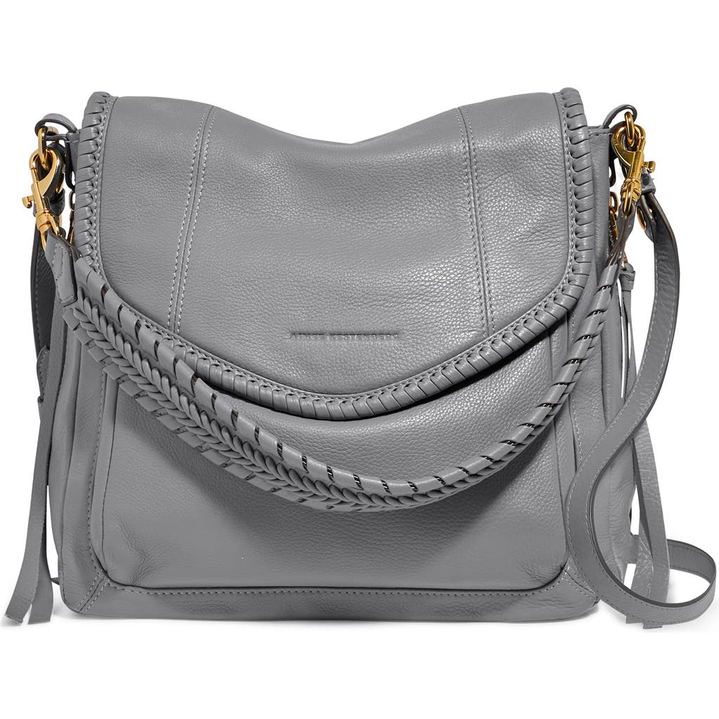 Aimee All For Love Convertible Leather Shoulder Bag In Gray