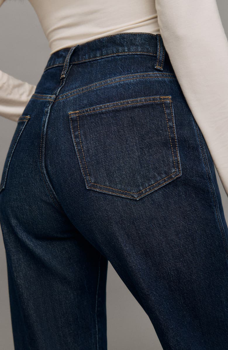 Reformation Val Baggy Distressed Straight Leg Jeans, Alternate, color, Ahurani