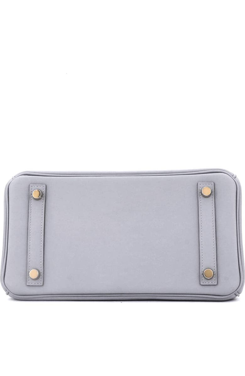 Pre-Owned Hermes Birkin Handbag Grey Swift with Permabrass Hardware 25, Alternate, color,