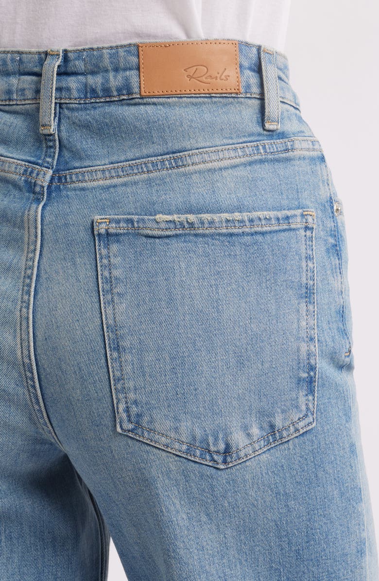 Rails Getty High Waist Cuffed Wide Leg Jeans, Alternate, color, Baltic Sea Cuffed