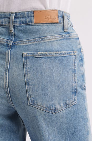 Getty High Waist Cuffed Wide Leg Jeans
