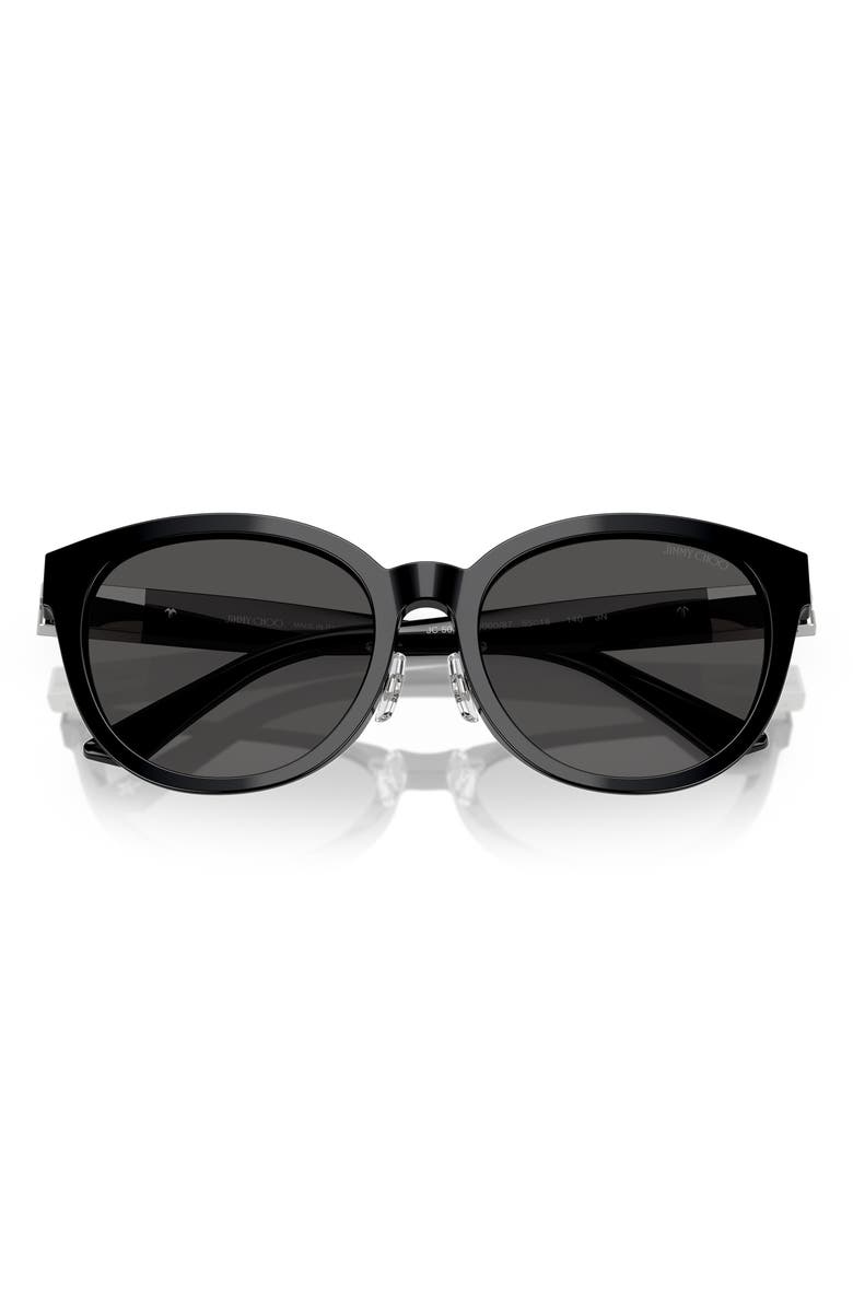 Jimmy Choo 55mm Phantos Sunglasses, Alternate, color, Black