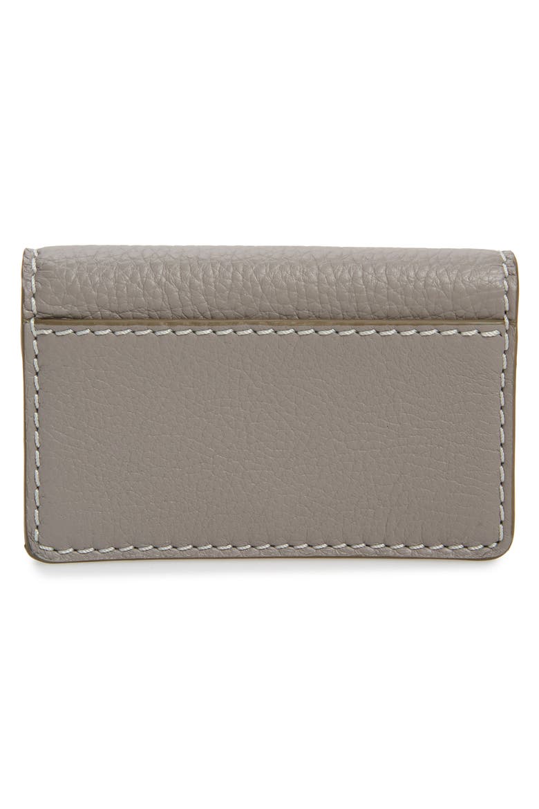 Marci Leather Flap Card Holder, Alternate, color, CASHMERE GREY