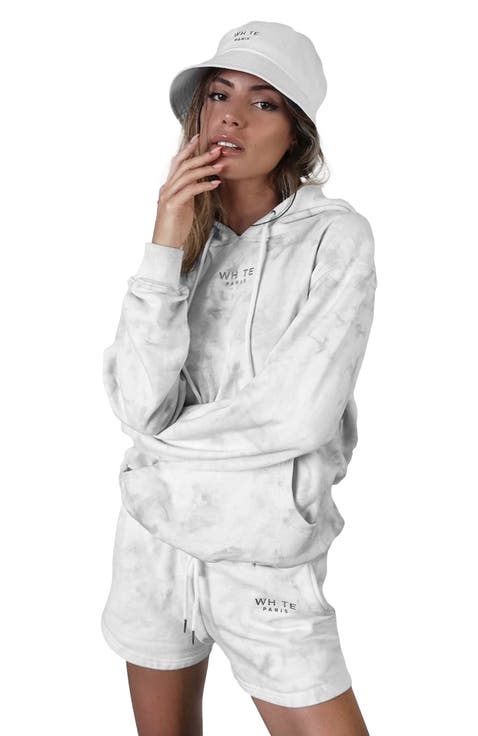 Whte Tie & Dye Short