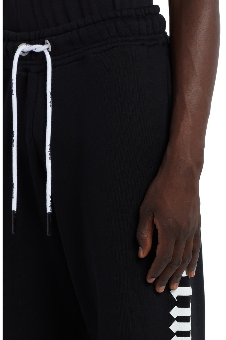 Side Logo Cotton Joggers, Alternate, color, BLACK WHITE