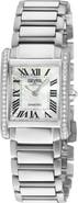 GEVRIL Regina Diamond Mother-of-Pearl Bracelet Watch, 34mm x 25mm