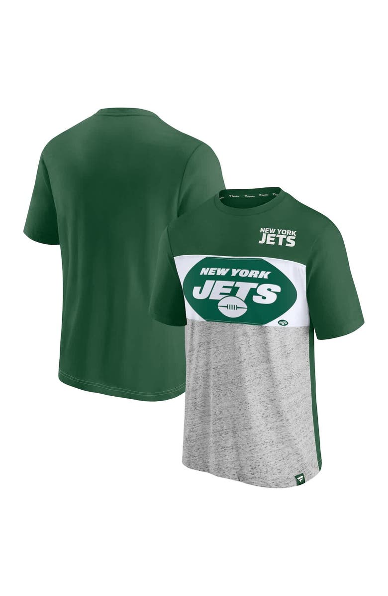 FANATICS Men's Fanatics Green New York Jets Colorblock T-Shirt, Main, color, Green