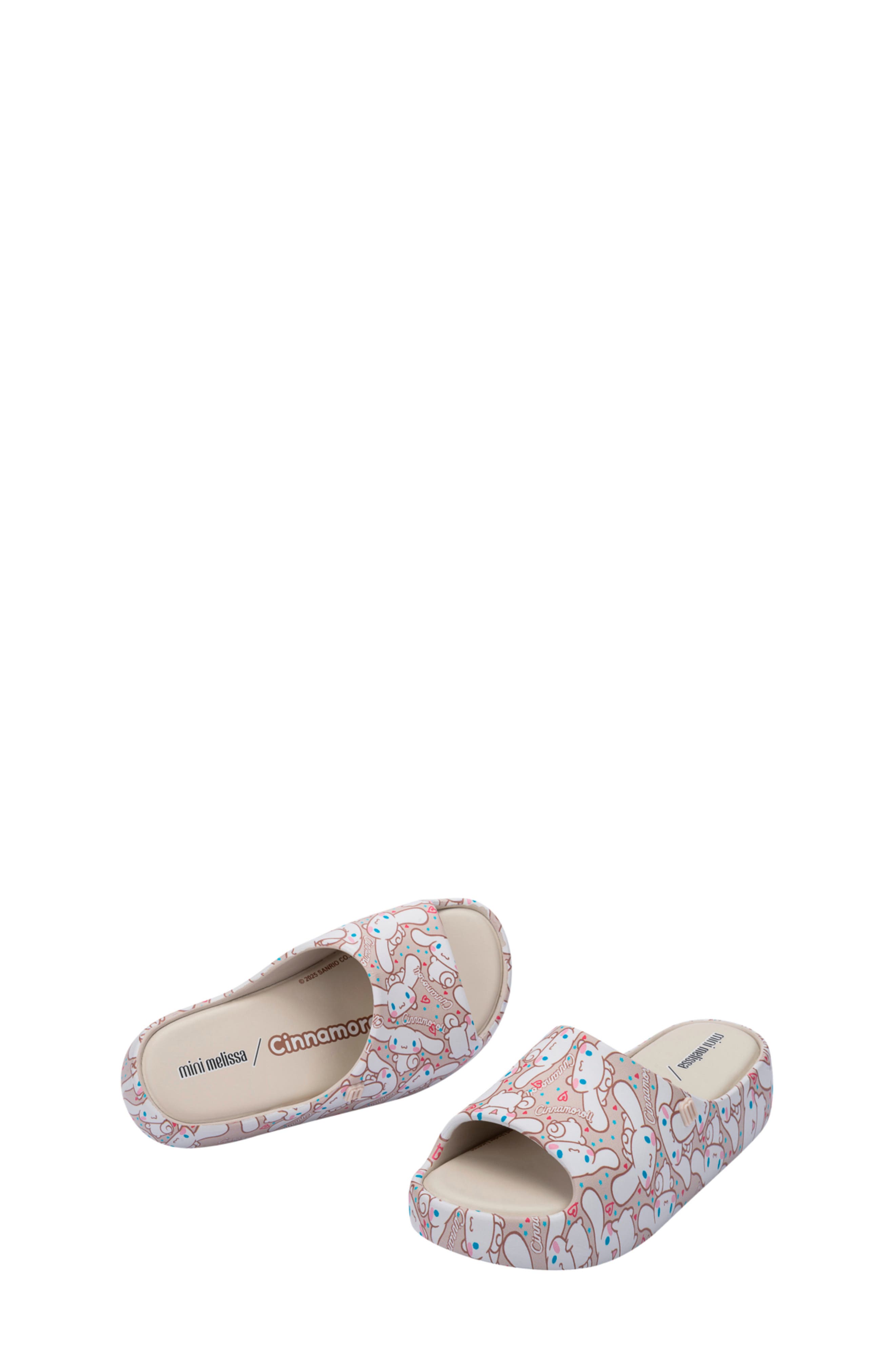 x Sanrio Kids' Free Platform Slide Sandal, Alternate, color, BEIGE/BROWN