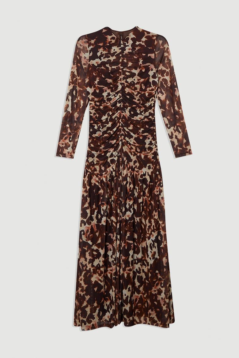 Sculpted Ruched Maxi Dress, Alternate, color, Multi