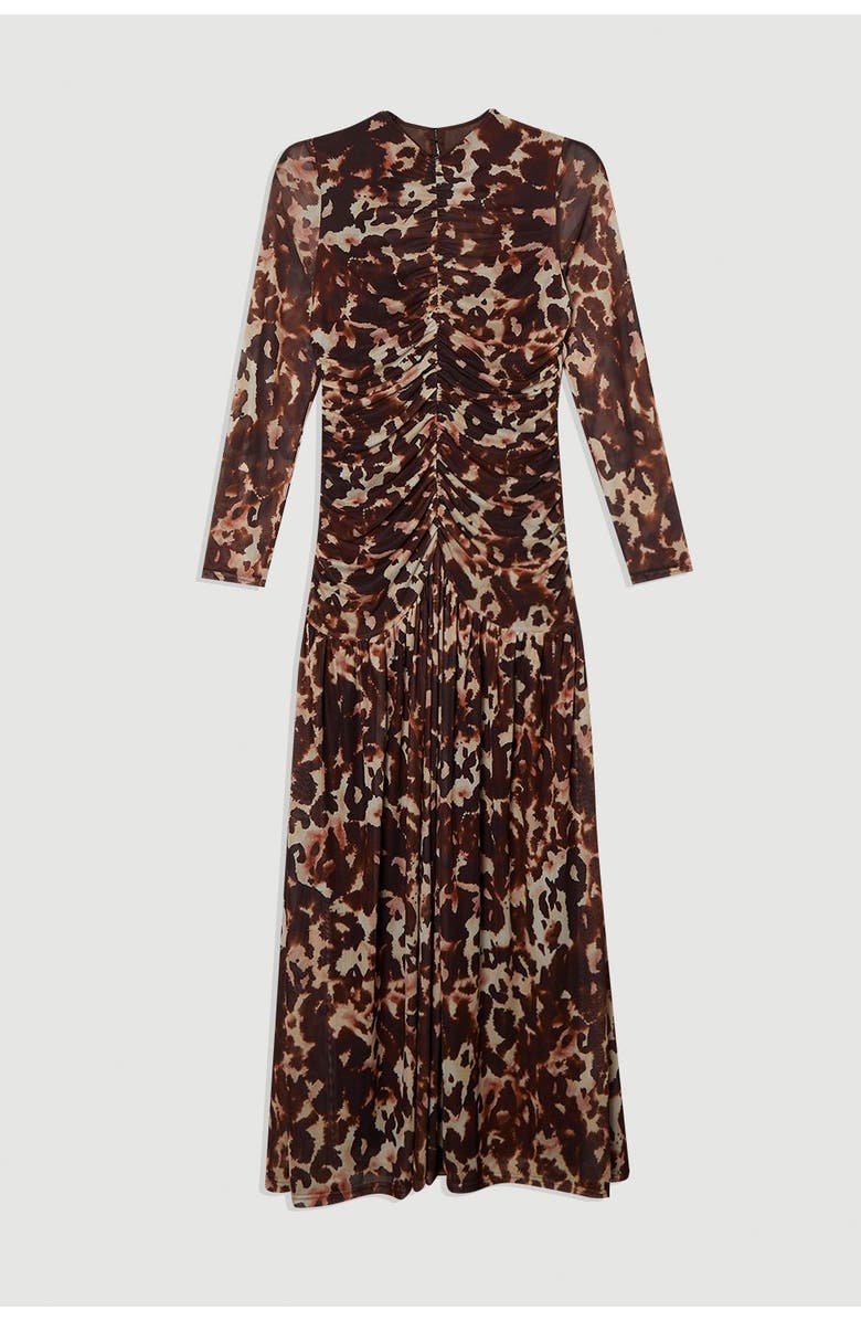 Karen Millen Sculpted Ruched Maxi Dress, Alternate, color, Multi