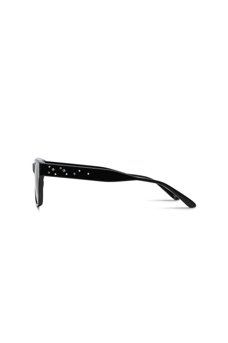 Sparkle 51mm Square Sunglasses, Alternate, color, Shiny Black