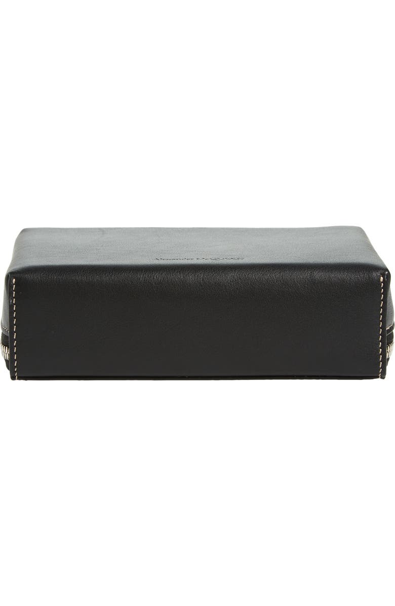 McQueen Mini Four Ring Calfskin Box Bag, Alternate, color,