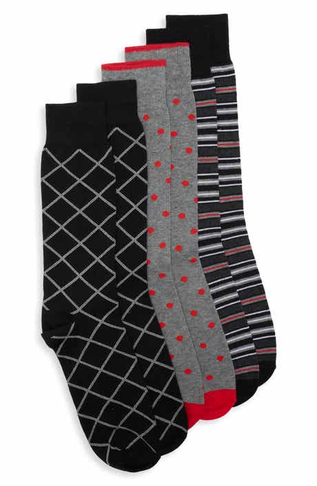 3-Pack Diagonal Raker Dress Socks