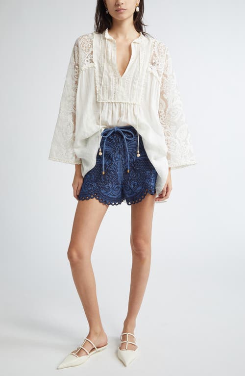 Zimmermann Ascension Lace Trim Tunic Top