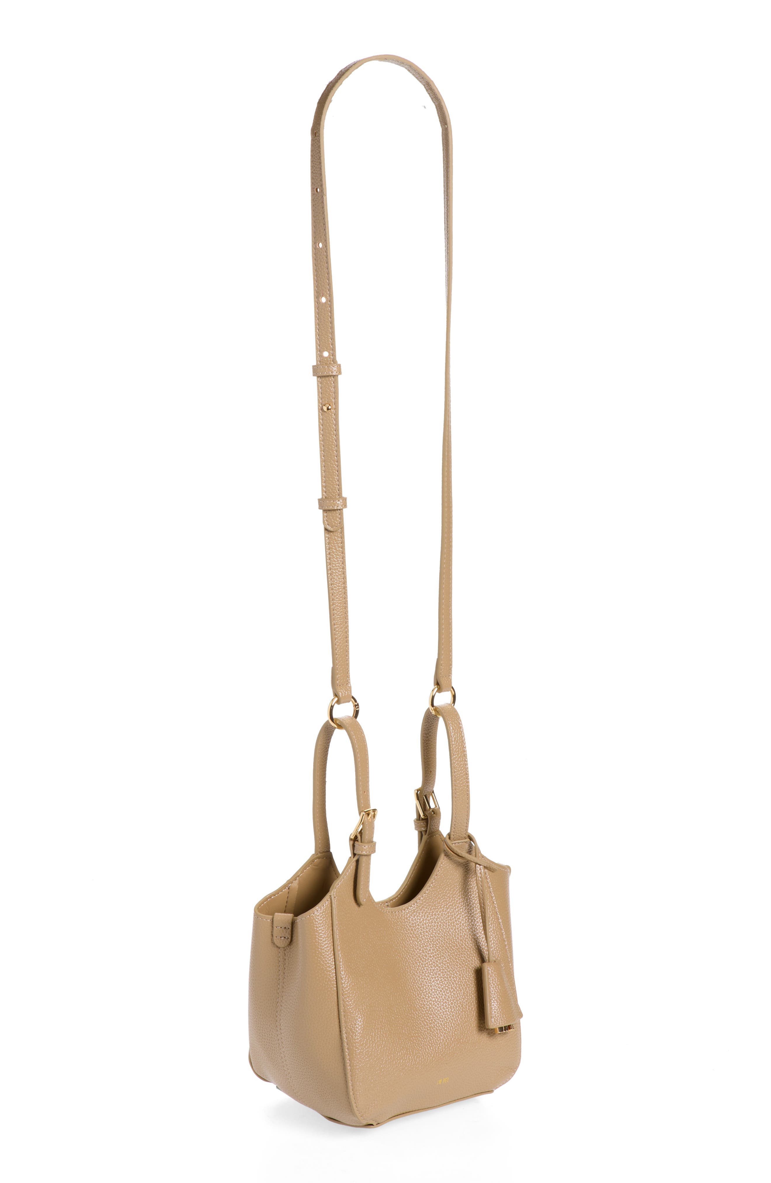 Ines Padlock Faux Leather Tote, Alternate, color, GRAY BEIGE
