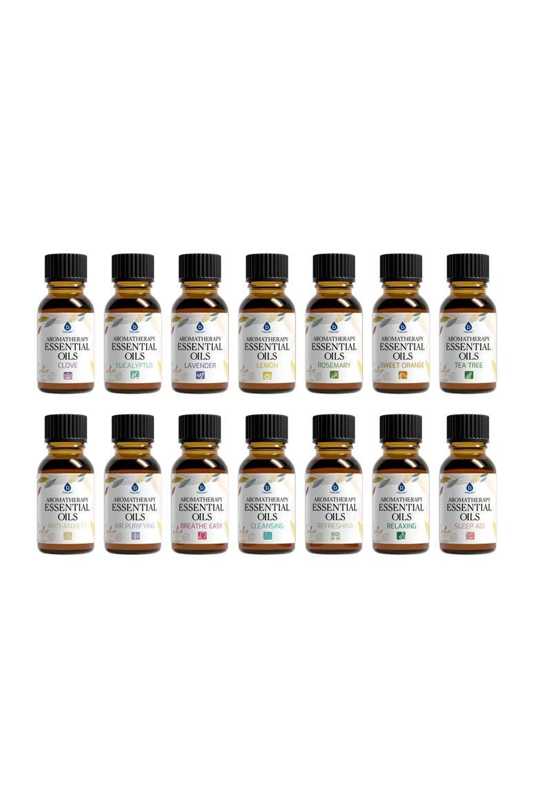 14 pack aromatherapy essential oil gift set., Main, color, Multicolor