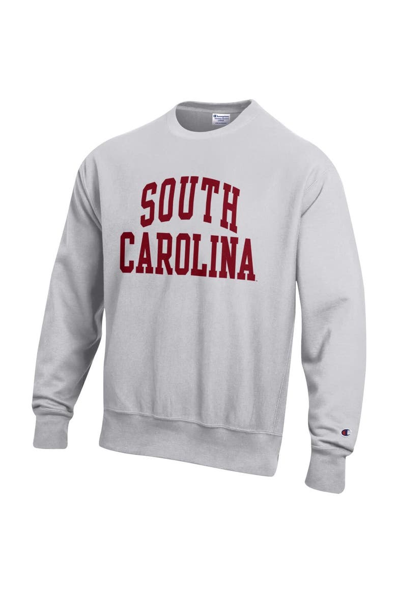 Men's Champion Gray South Carolina Gamecocks Reverse Weave Fleece Sweatshirt, Alternate, color, Gray