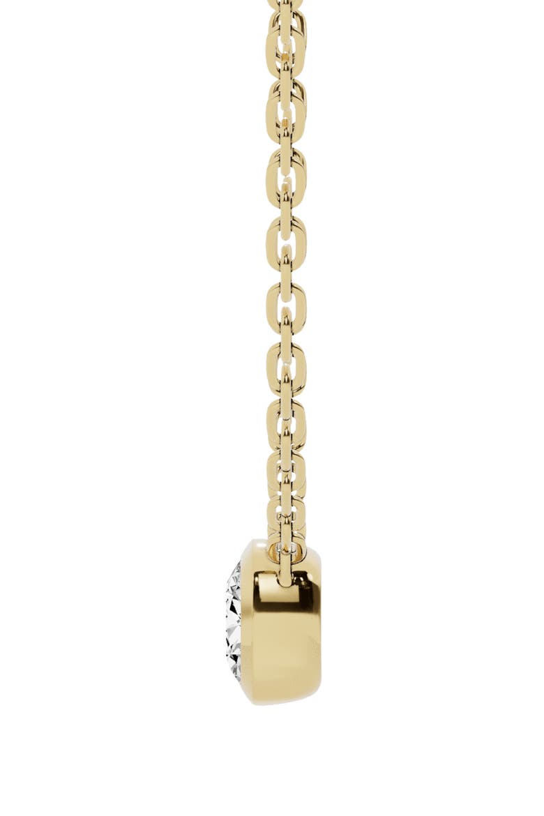 18K Gold Cushion Lab Created Diamond Pendant Necklace (Nordstrom Exclusive), Alternate, color, D1.0CT - 18K YELLOW GOLD