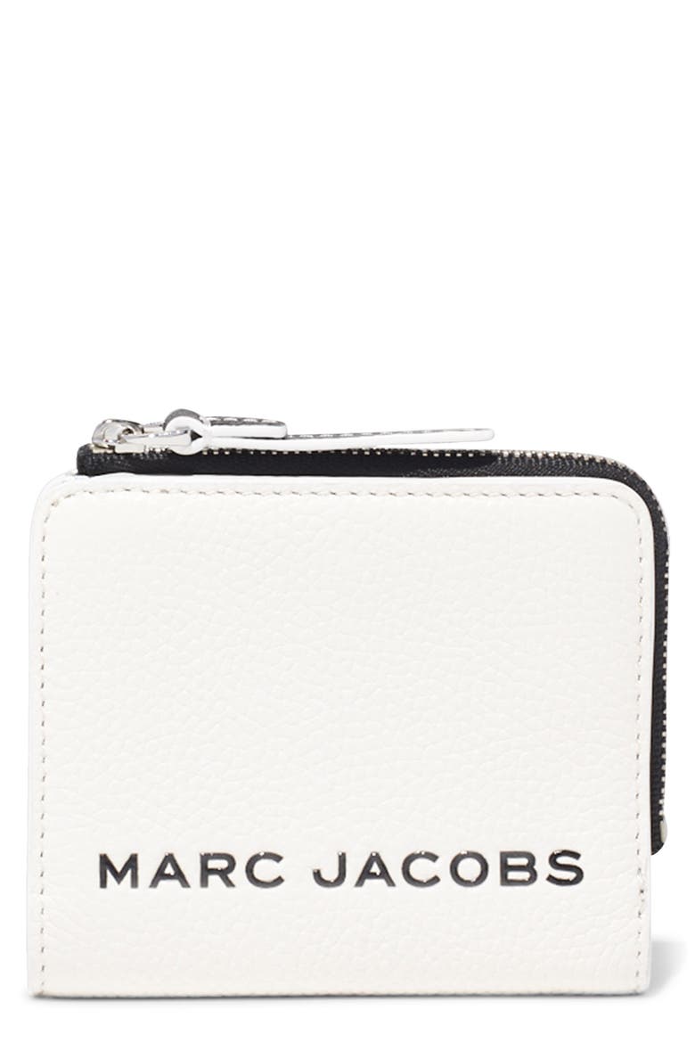 The Marc Jacobs Mini Compact Leather Wallet, Main, color, COTTON MULTI