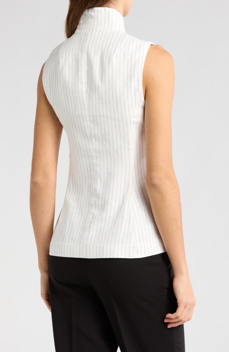 rag & bone Slade Cotton & Linen Vest, Alternate, color, White Stripe