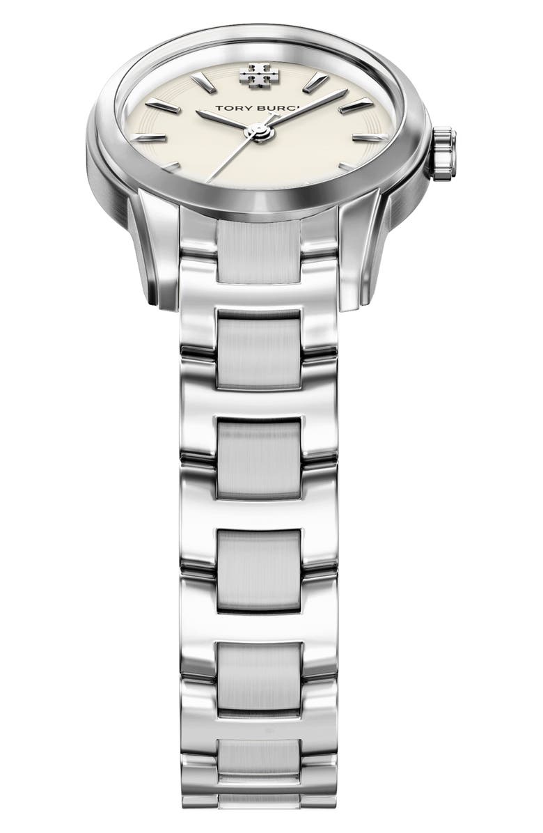 Tory Burch The Small Miller Bracelet Watch, 28mm, Alternate, color, Silver