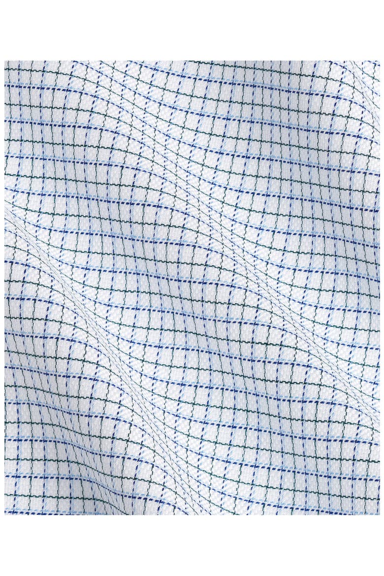 Trim Fit Check Dress Shirt, Alternate, color, BLUE/ GREEN