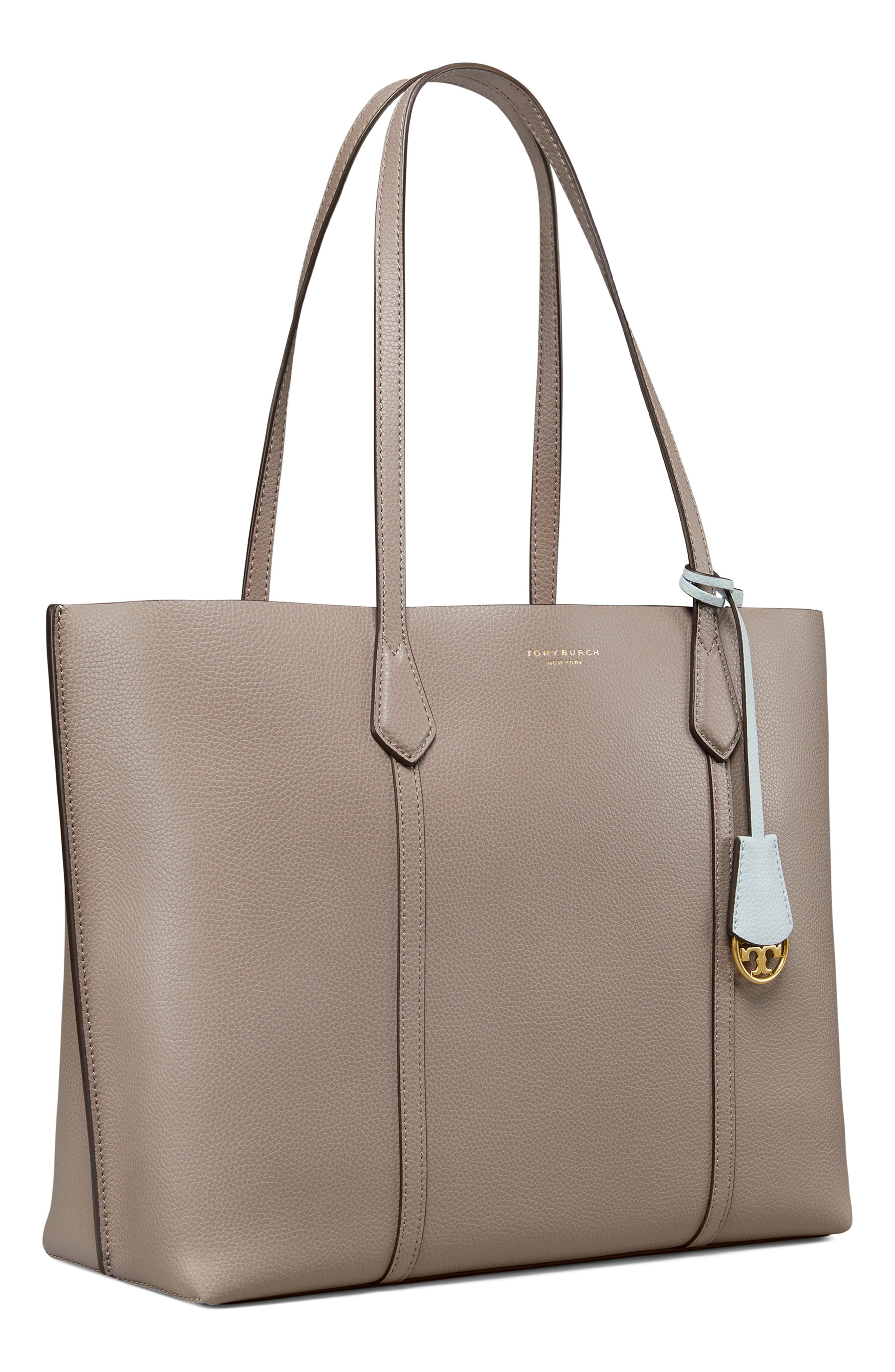 Perry Leather Tote, Alternate, color, GRAY HERON
