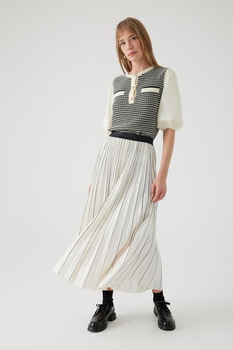 Arella Painted Midi Skirt