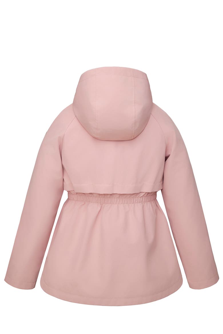 Kids' Trench Coat Hip-Length Hooded Jacket, Alternate, color, Pink
