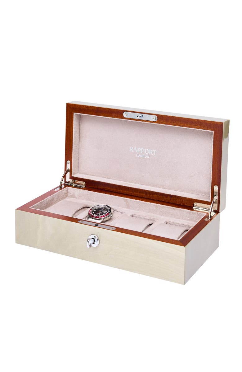 Rapport London Heritage Four Watch Box, Alternate, color, Grey