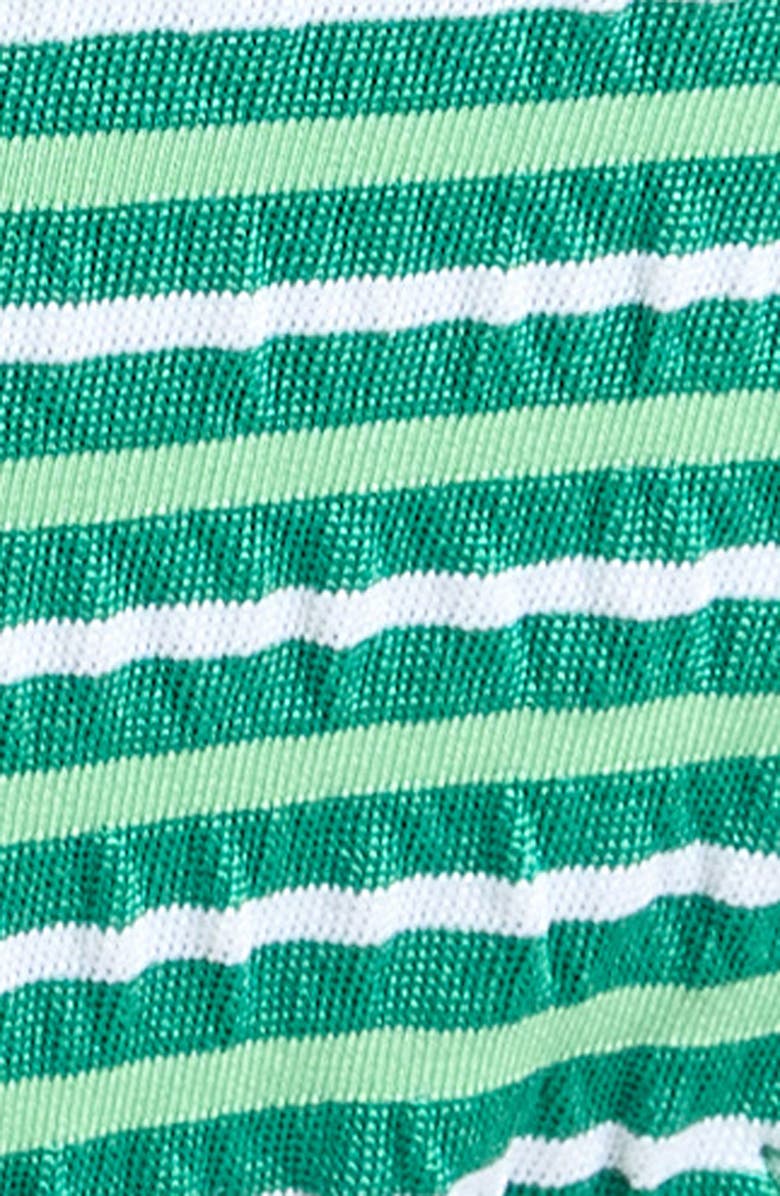 PacSun Emily Stripe High Leg Scoop Bikini Bottoms, Alternate, color, Green White Striped