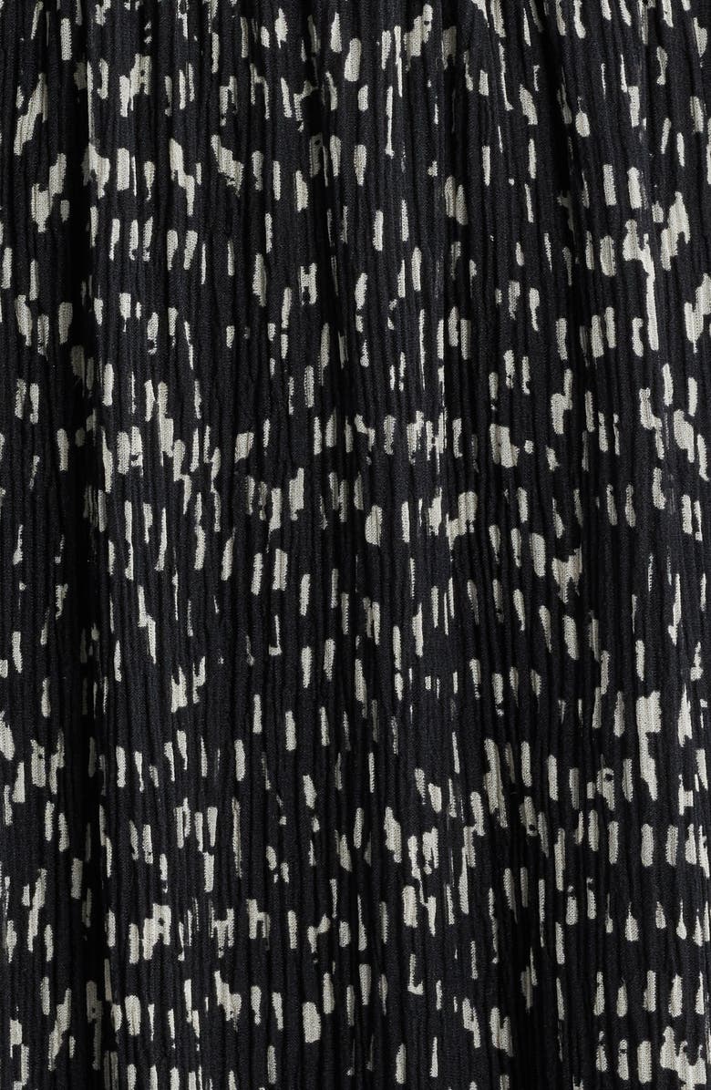 rag & bone Emmy Long Sleeve Silk Blend Dress, Alternate, color, Blkmult